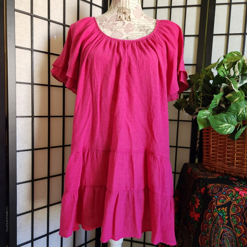 Counterparts Pink Ruffle Sleeve Top